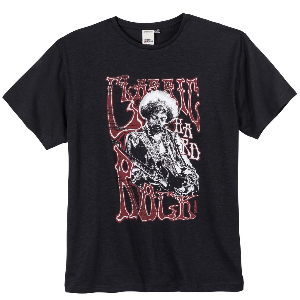 North56Denim XXL T-Shirt schwarz Print Jimi Hendrix