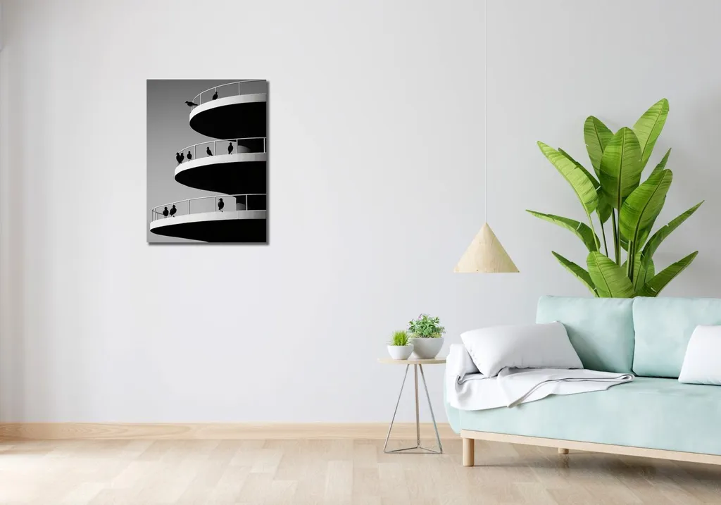 Image 50 x 70 cm Couleurs des corbeaux pour salon et bureau moderne