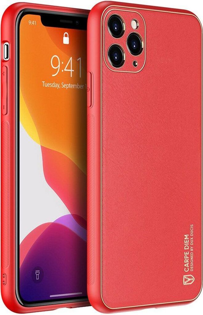 Dux Ducis Yolo elegante Hlle aus Kunstleder iPhone 11 Pro rot