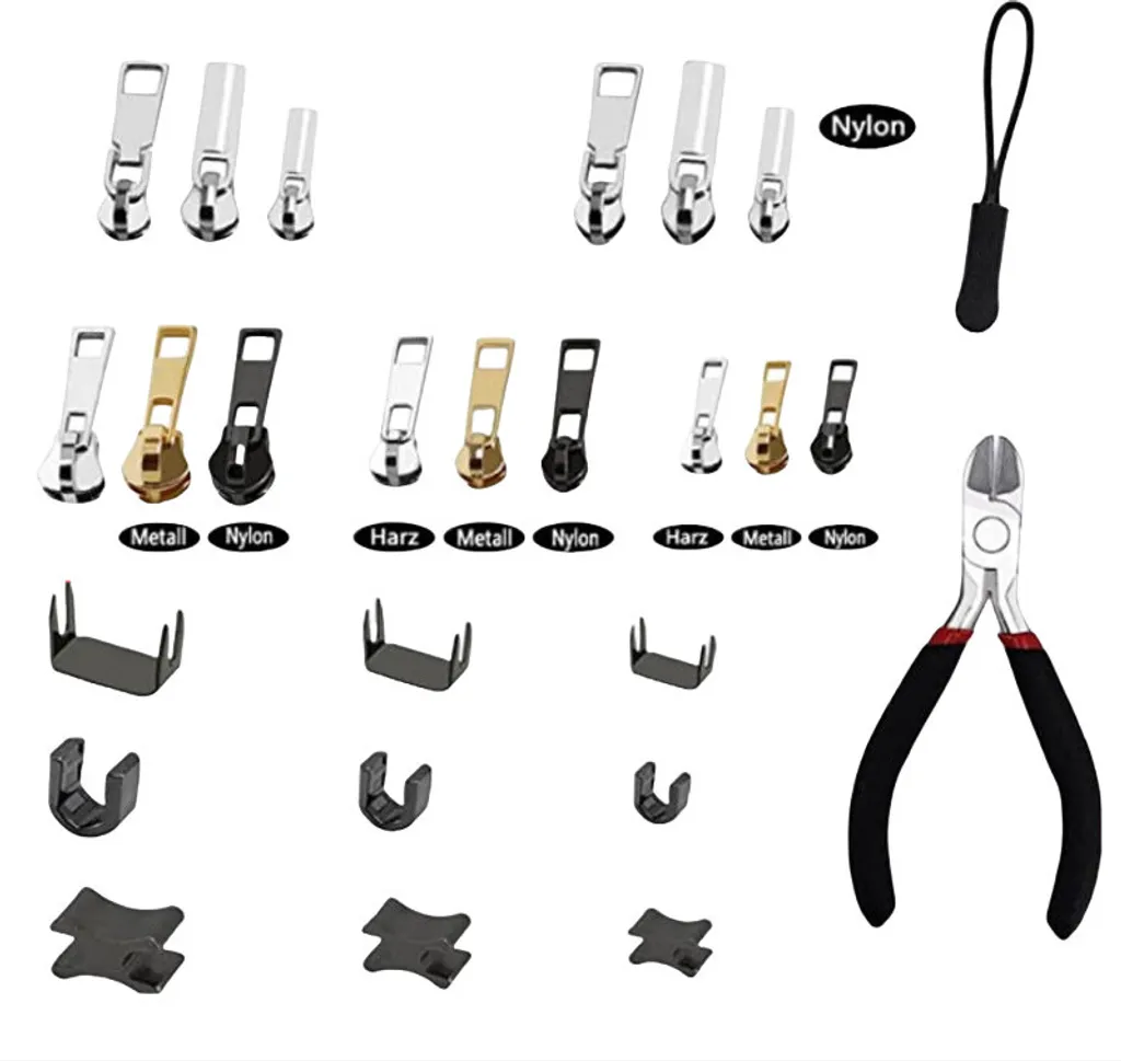 Cursori Cerniera Nylon 3# 5# 8# Misti | Kit Riparazione Professionale