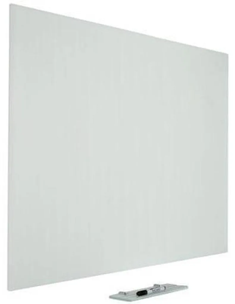 Tableau blanc en verre 60x90 cm anti-trace avec fixation murale cachée