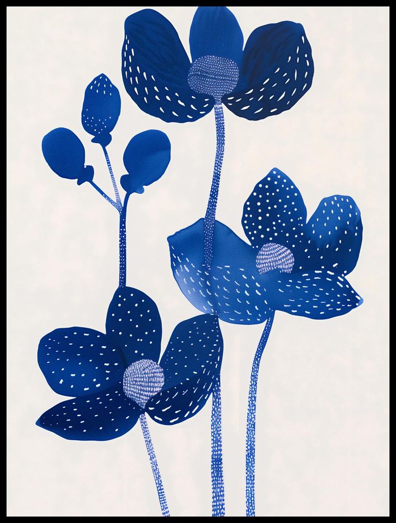 Plakat 60x80cm Nachtblumen
