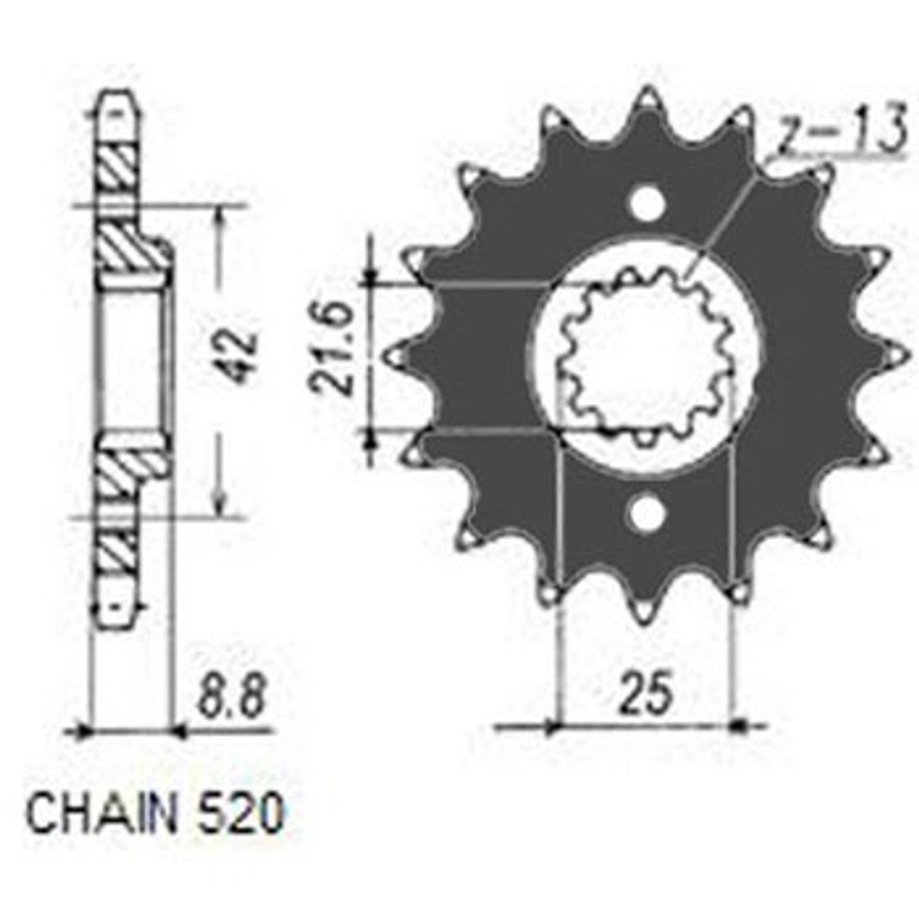 SUNSTAR Kettenritzel 333-15 Vorne Stahl