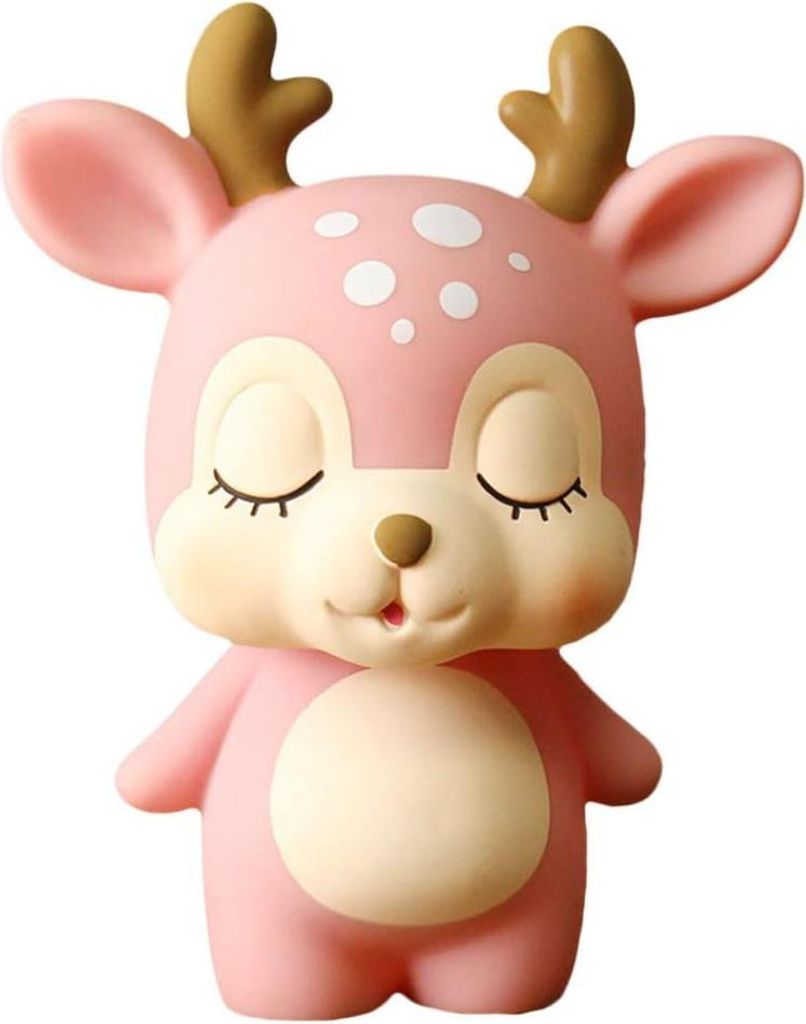 Rosa Reh Sparschwein Karikatur Tier Sparpot Geld Kinder Kleinkinder - dekoratives Tiermodell