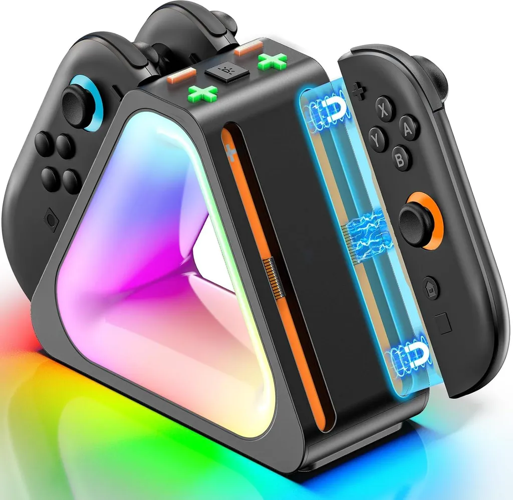 Dock de Recharge Joy-Con pour Switch 2 : Idéal pour Jouer à Plusieurs Noir
