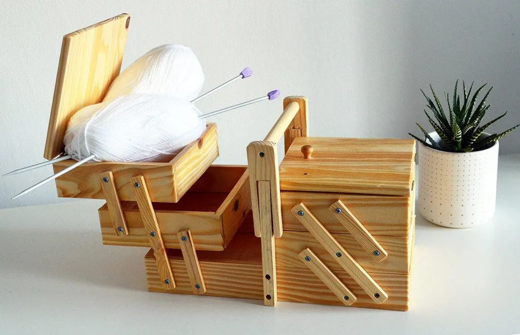 Boîte en bois 5 compartiments robuste avec poignée ergonomique - 9