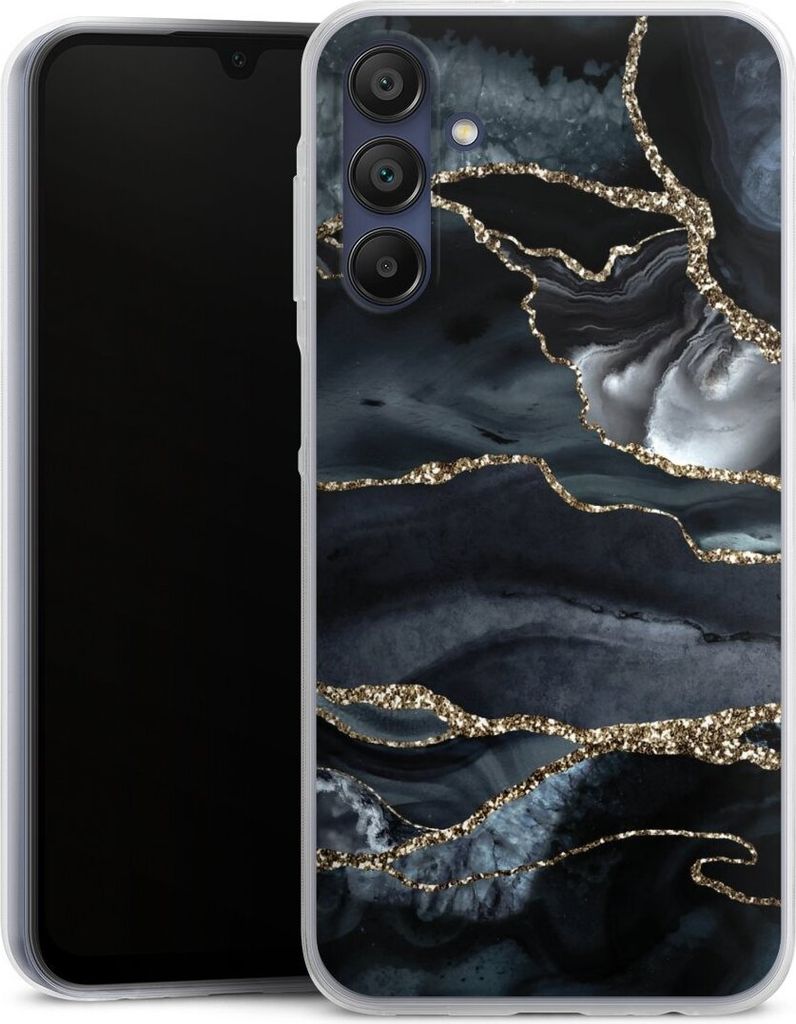 DeinDesign Slim Hülle für Samsung Galaxy A15 5G Silikon Case Ultra Dünn Handyhülle Glitzer Look Marmor Trends