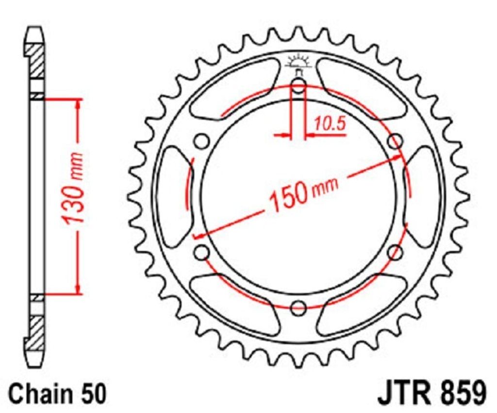 JTSPROCKETS hinten JTR859.42 Kettenrad