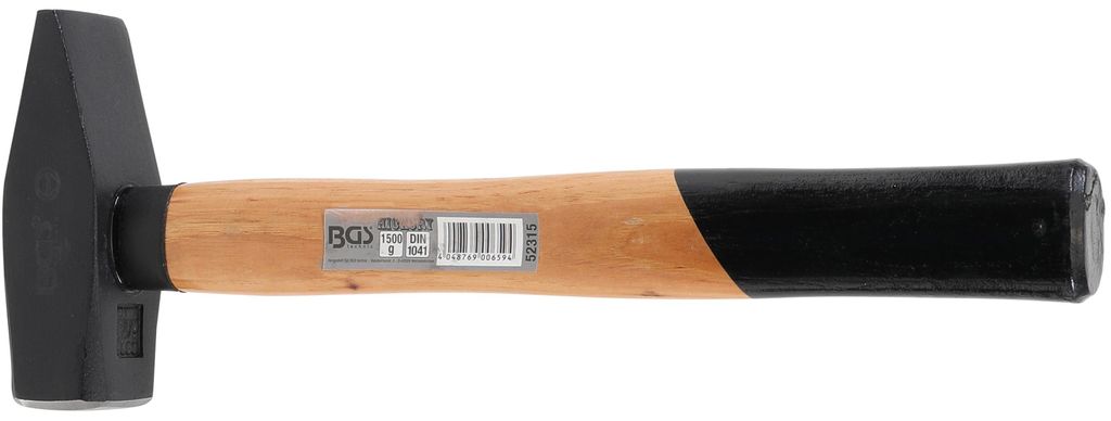 BGS 52315 Schlosserhammer, 1500 g, DIN 1041, Hickory-Stiel