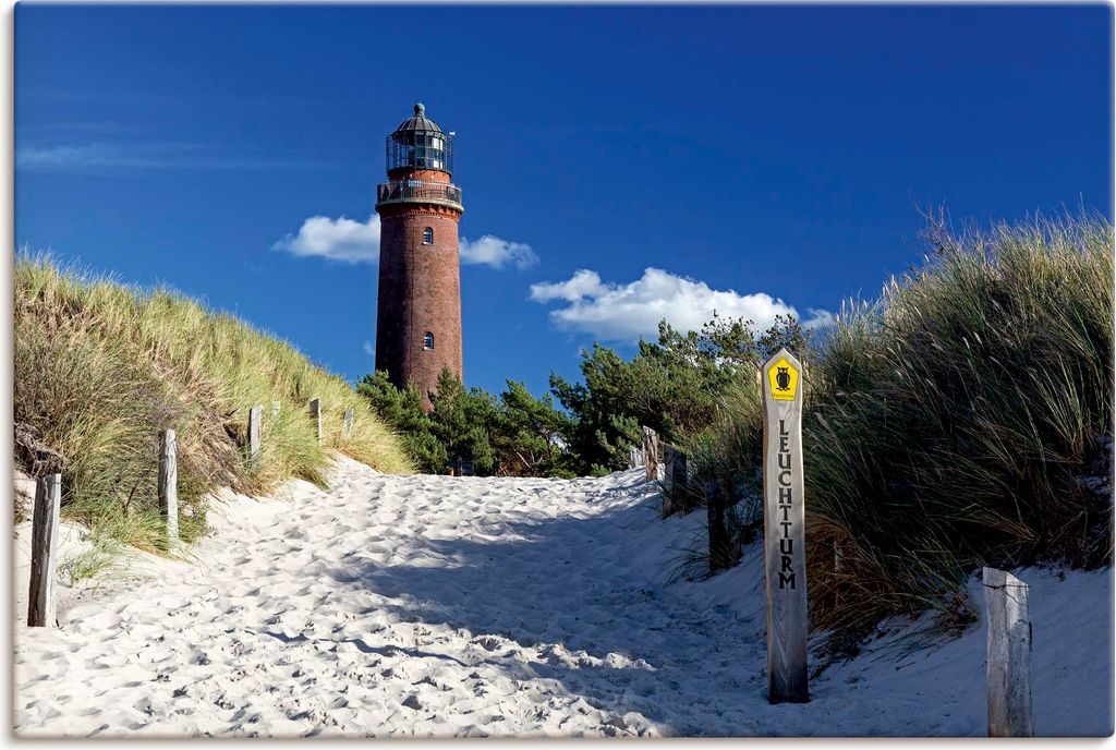 ARTland Leinwandbild Leuchtturm Prerow Größe: 60x40 cm