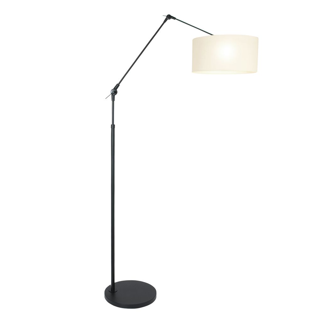 Steinhauer - stehlampe - Prestige Chic - schwarz - leinen metall - stehlampe - E27 - 8114ZW