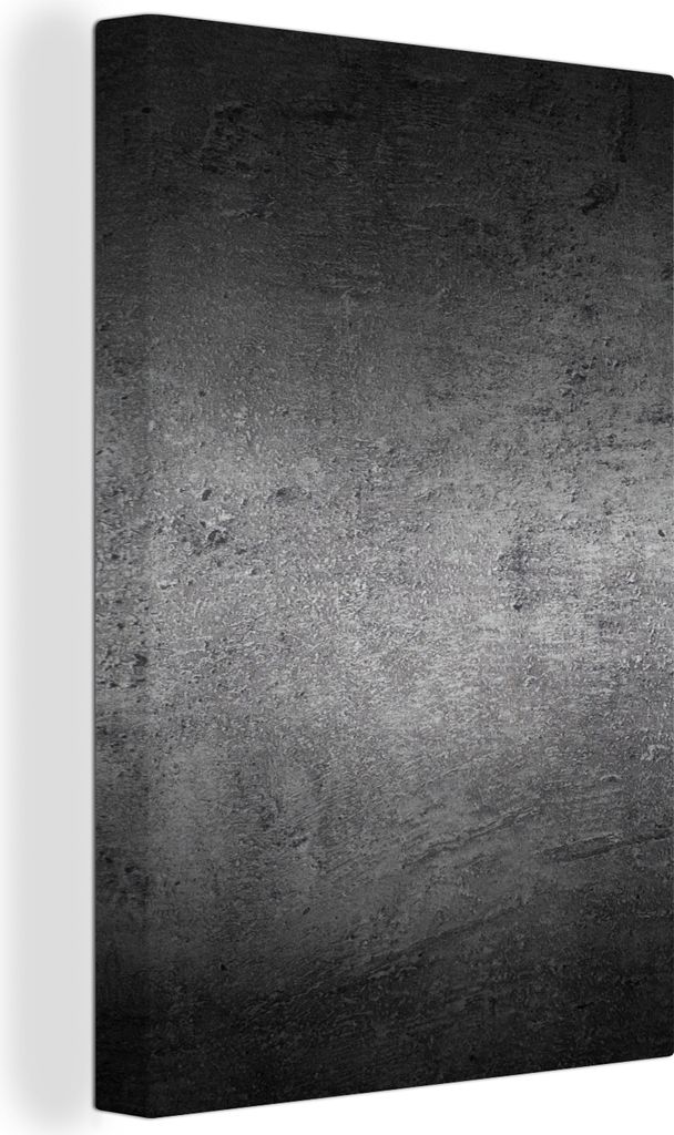 OneMillionCanvasses - Leinwandbilder - 90x140 cm, Beton - Grau - Retro - Zement - Textur, Wandbilder Kunstdruck Wanddekoration - Foto auf Leinwan...