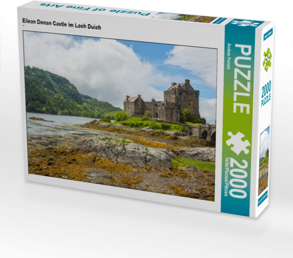 CALVENDO Puzzle Eilean Donan Castle im Loch Duich 2000 Teile Puzzle quer | 2000 Teile Lege-Größe 90x67cm Foto-Puzzle für glückliche Stunden