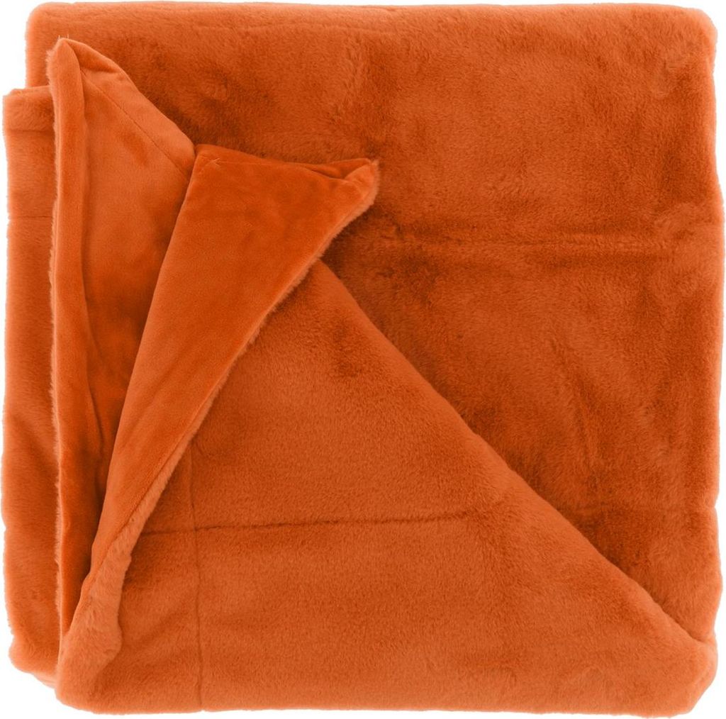 Unique Living - Plaid Klaas 150x200cm - Orange Flame