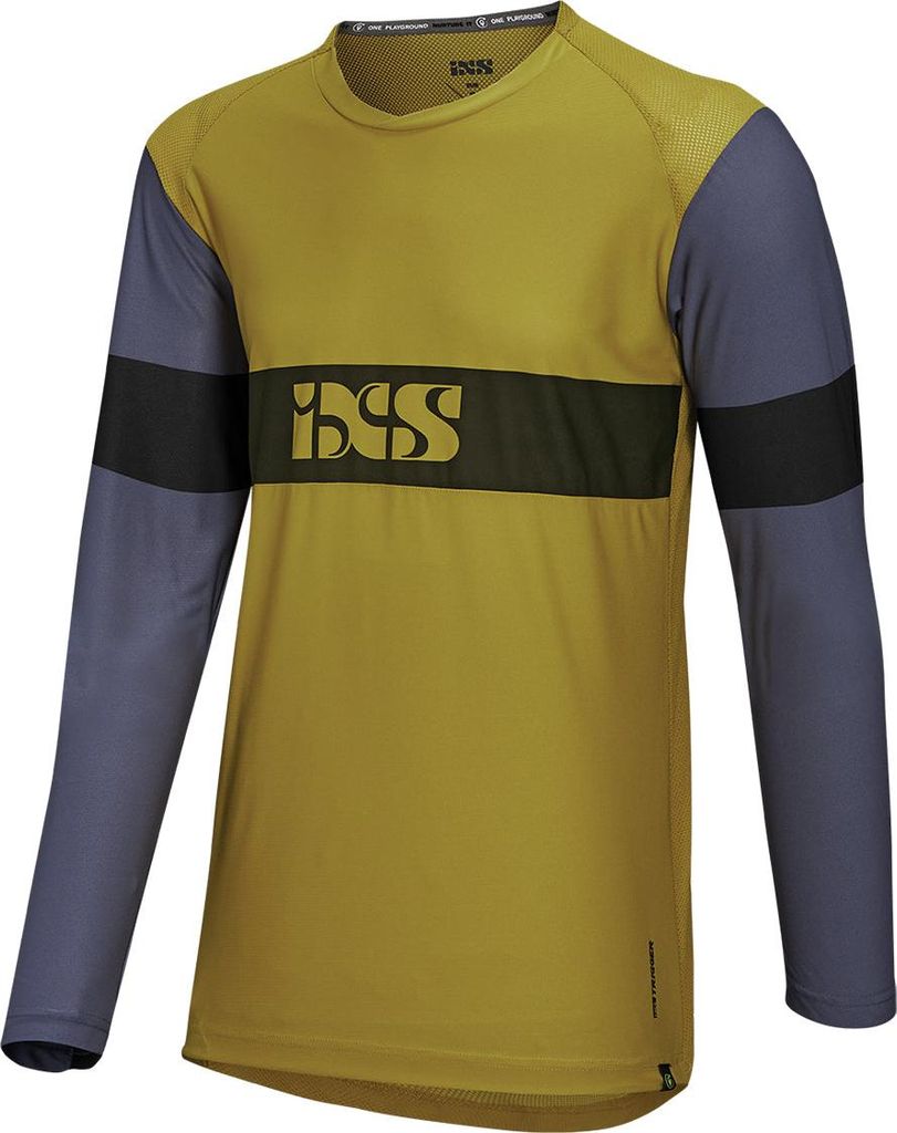 iXS Herren Jersey Trigger EVO , Acacia Charcoal - Dunkelgelb, XL