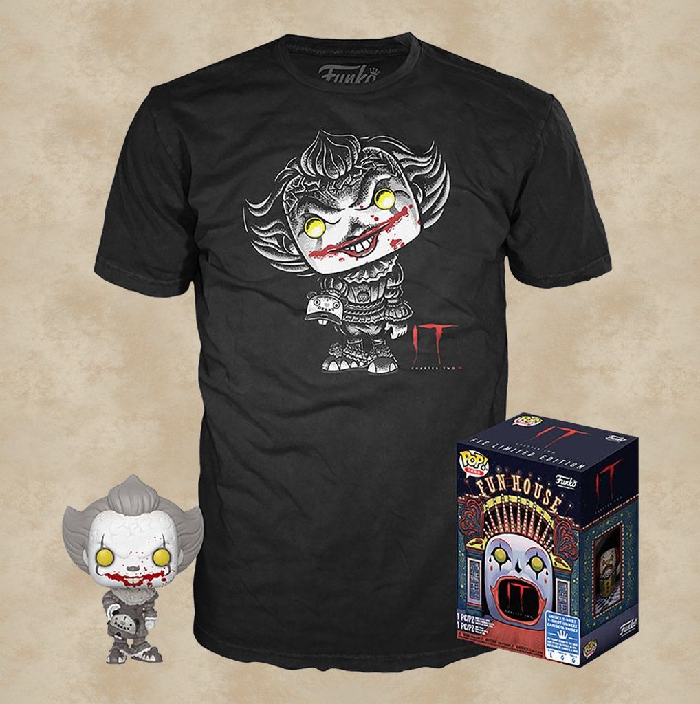 Funko Pop! IT 2 - Figurki Pennywise Exclusive M z zestawem T-shirt