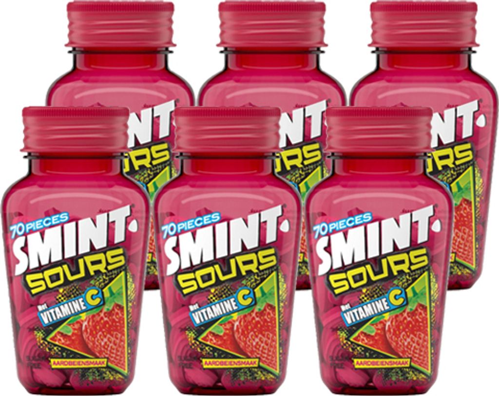 Smint - Sours Erdbeeren - 6x 70er