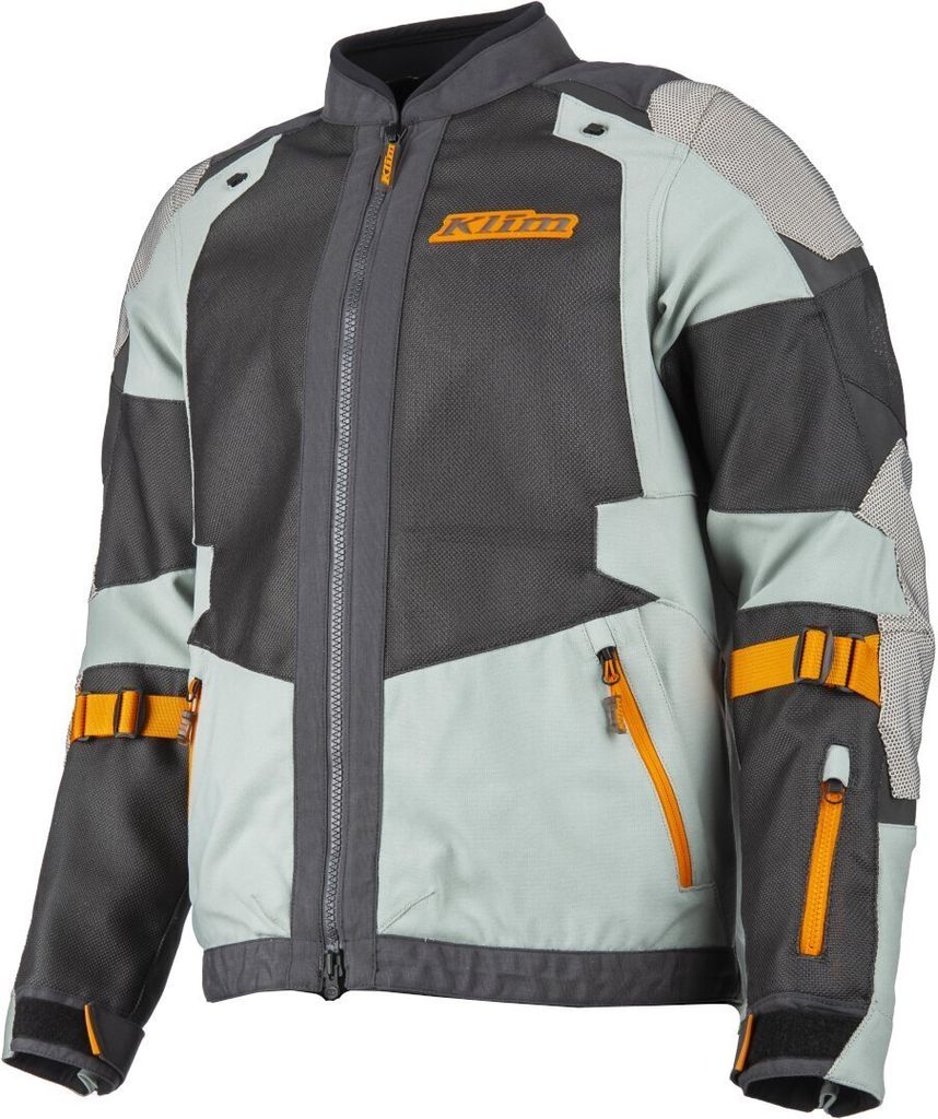 Klim Baja S4 2025 Enduro Mesh Motorrad Textiljacke, grau/mint/orange, 2XL