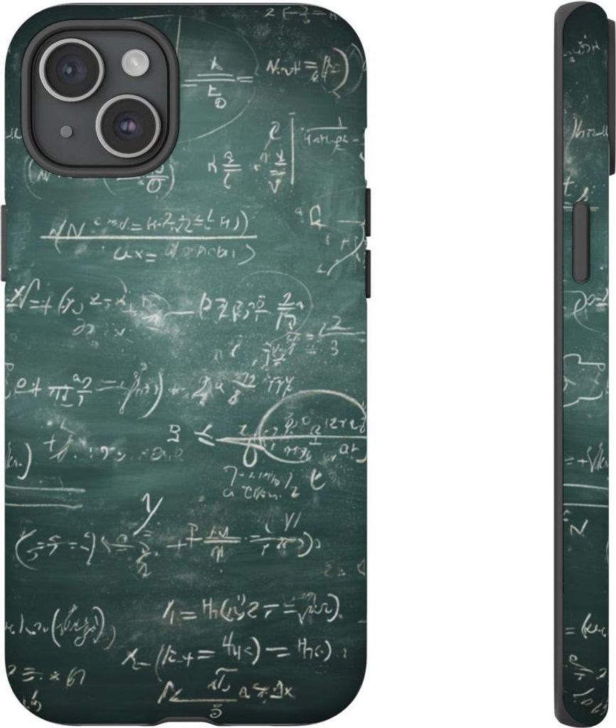 Physik-Formeln auf Kreidetafel – Hülle Kompatibel mit iPhone 15 Plus