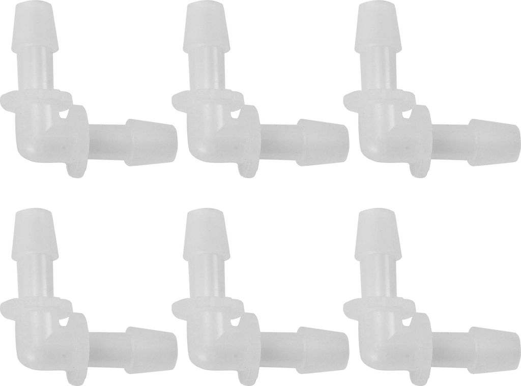 6 Stück Universal Automotive Vakuum Schlauchverbinder - Auto 90 Grad 3/8" L-förmiger Vakuum Schlauchverbinder Sortiment 2-Wege Vakuumleitungsansc...