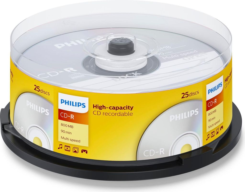 Philips CR8D8NB25 - 25 x CD-R - 800 MB (90min) - Spindel Immagine del prodotto 