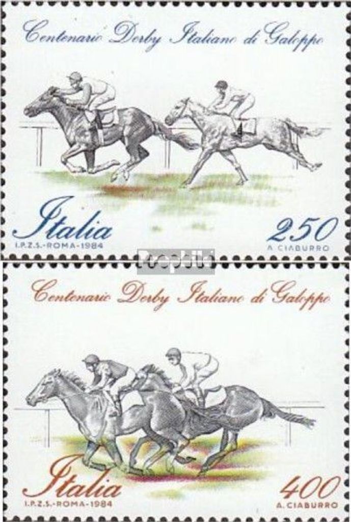 Briefmarken Italien 1984 Mi 1889-1890 (kompl.Ausg.) gestempelt Galopperderby