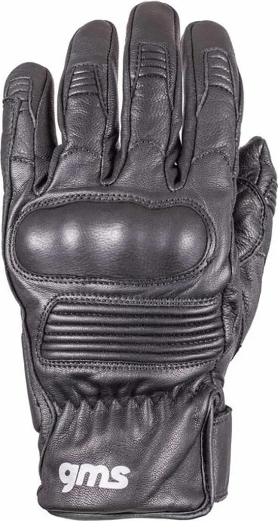 Gants moto étanches GMS Fuel WP cuir noir mat taille 3XL