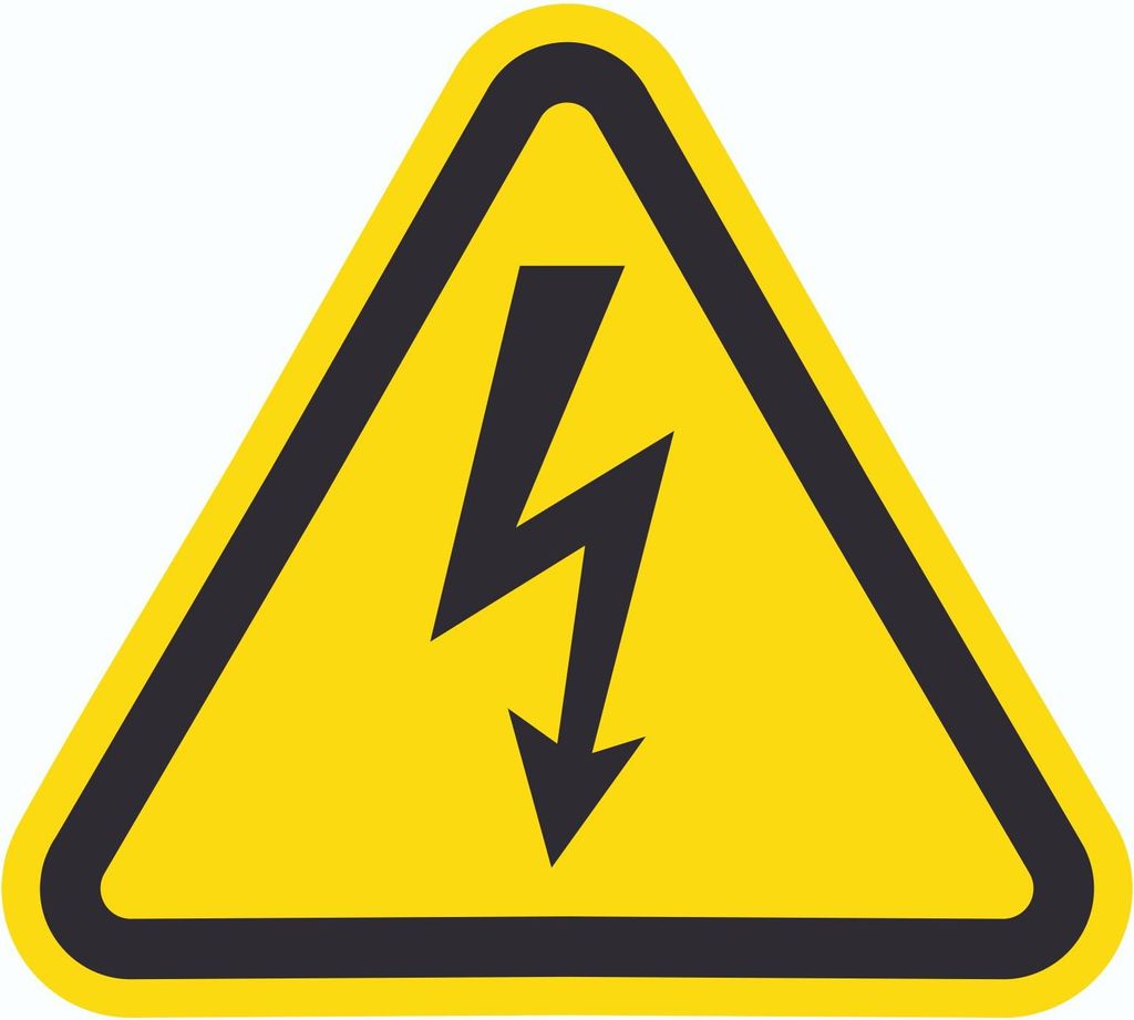 Vorsicht Elektrische Spannung Aufkleber Dreieck D50mm