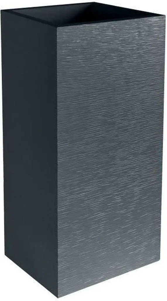 Jardinière Haute Carrée Graphit 31L EDA pour Terrasse et Balcon Chic
