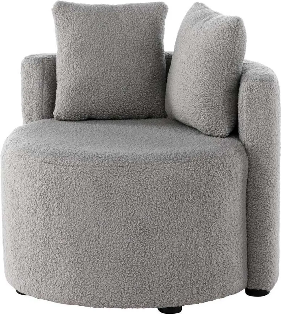 Mini Canapé pour Chambre d'Enfant Gris et Noir - Fauteuil Club Moderne