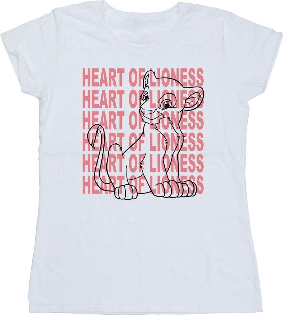Disney - "The Lion King Heart Of A Lioness" T-Shirt für Damen BI25225 (S) (Weiß)