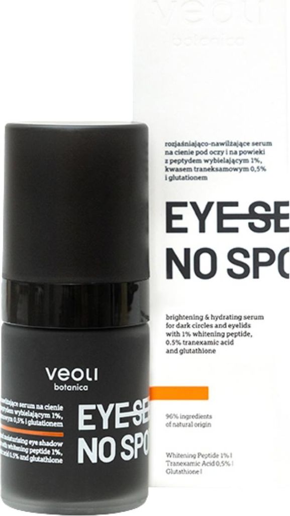 Veoli Botanica EYE SEE NO SPOTS, Aufhellendes und feuchtigkeitsspendendes Serum für dunkle Augenringe und auf den Augenlidern, 15 ml