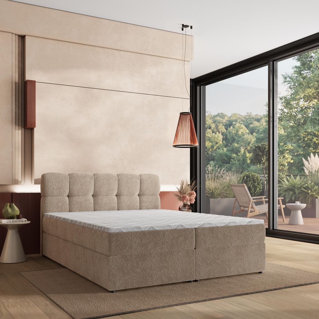 Masseno Boxspringbett MERU 140x200 cm Komplett-Set mit Produktbild 