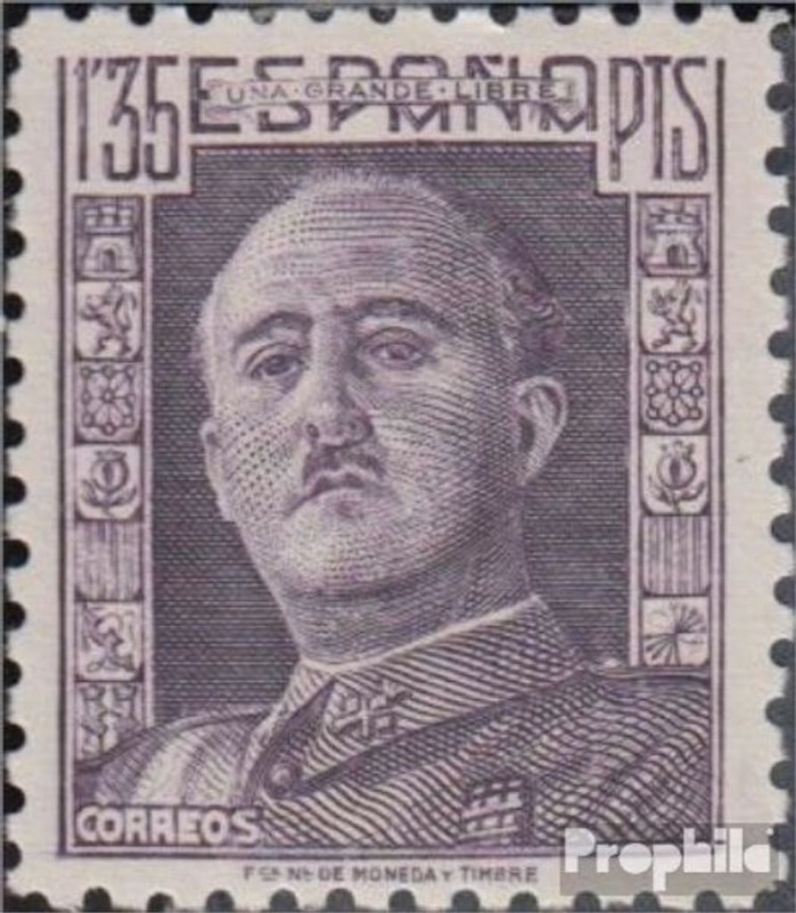 Briefmarken Spanien 1946 Mi 937A postfrisch Franco