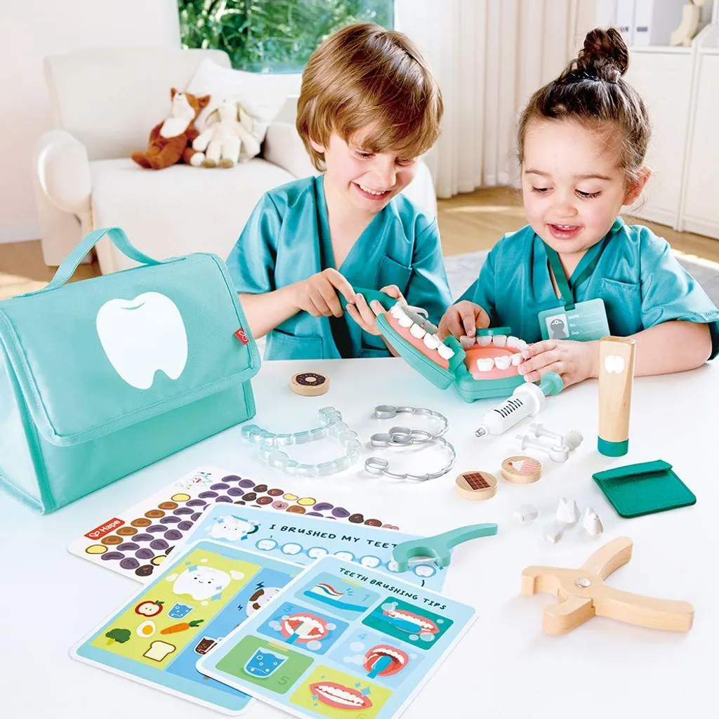 Panoplie dentiste Hape Super Smile interactive avec dents amovibles