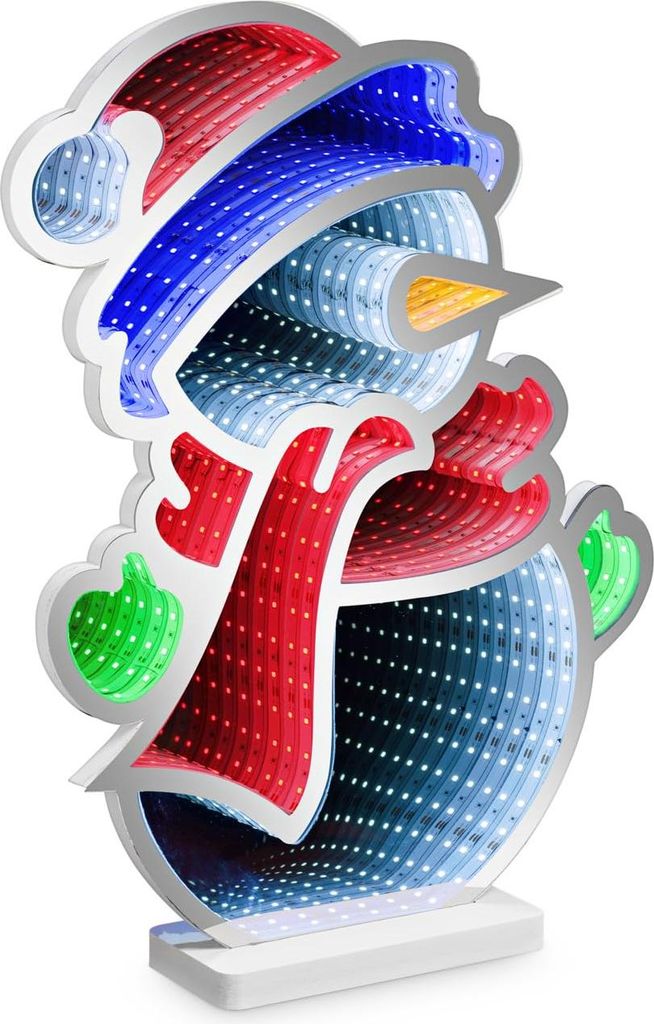 Idena 30552 - LED Infinity Mirror Weihnachtsmann, ca. 35 x Produktbild 