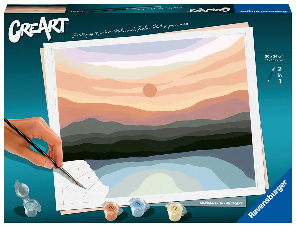 Ravensburger CreArt Peinture sur Numéro Paysage Minimaliste Kit Complet