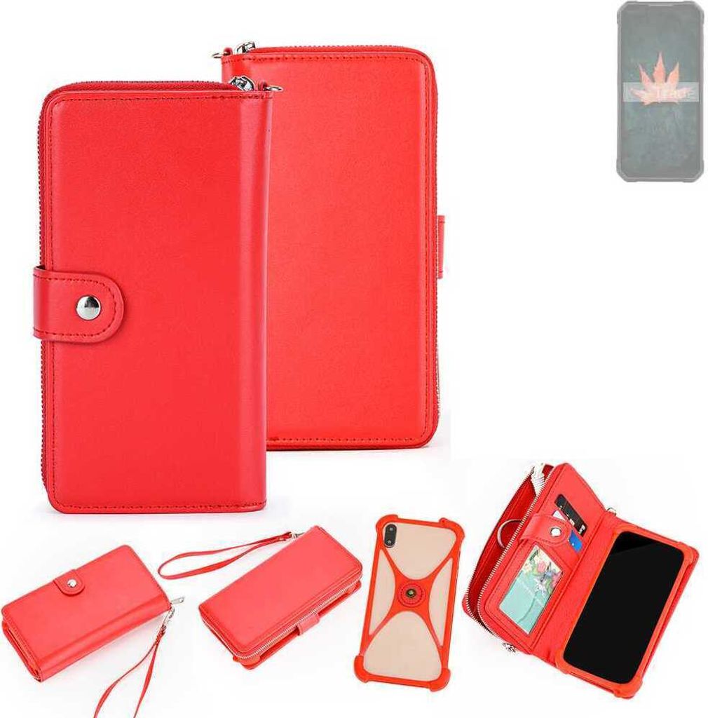 K-S-Trade 2in1 Schutzhülle Portemonnee Handyhülle mit Bumper kompatibel mit iiiF150 Air1 Hülle Case Etui Geldbörse Smartphone rot (1x)