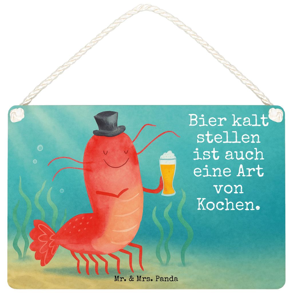 Mr. & Mrs. Panda Schild Hummer Weizen Design DIN A5 - Weiß - Geschenk, Meer, Wandbild Holz, kleine aufmerksamkeit, Holzschild, Bier, Wirtschaft, h...