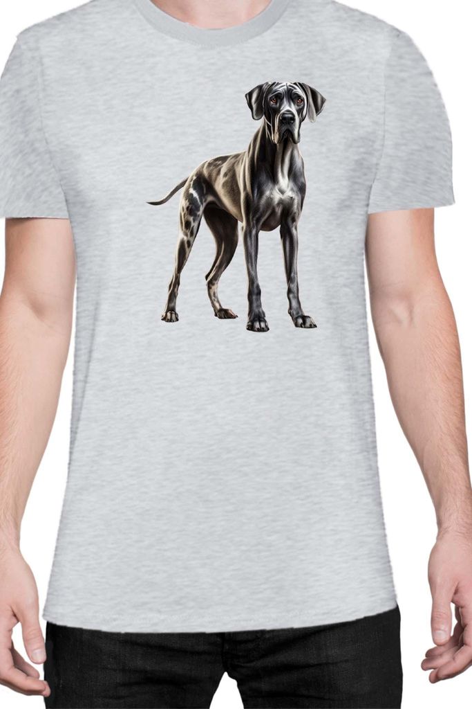 Herren T-Shirt Dogs Breeds Great Dane Dog Breed 006, Man 3XL / Grau