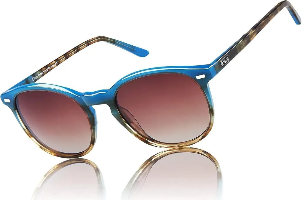 Lunettes de soleil pour conduite et plage polarisées bleu vintage