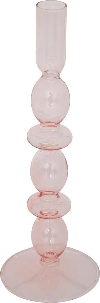 Porte-bougie stable en verre 25,7 cm : fini les chutes de cierges fins