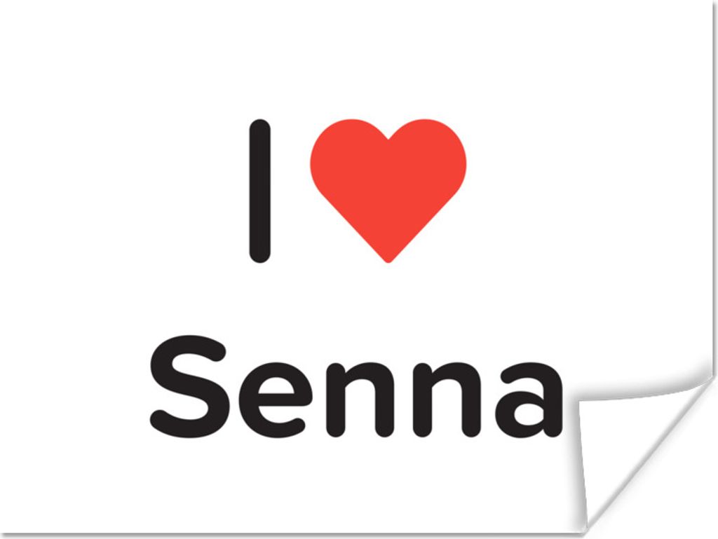 MuchoWow Poster Ich liebe - Senna - Mädchen 160x120 cm - Foto Plakat