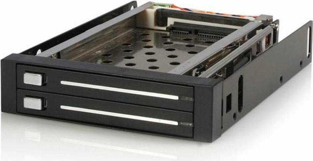 StarTech.com SATA Wechselrahmen 3,5 Zoll trägerlos - Mobiles Festplatten Speicher Rack für 2x 6,4cm (2,5)