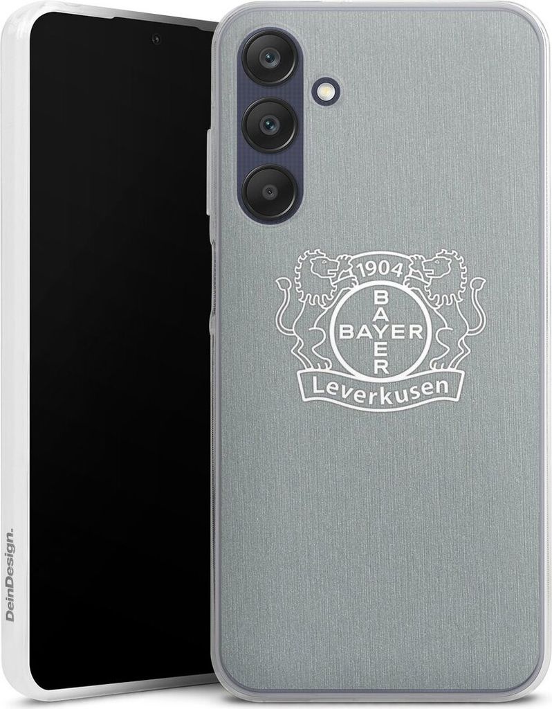 DeinDesign Slim Hülle für Samsung Galaxy A25 5G Silikon Case Ultra Dünn Handyhülle Bayer 04 Leverkusen Offizielles Lizenzprodukt Wappen