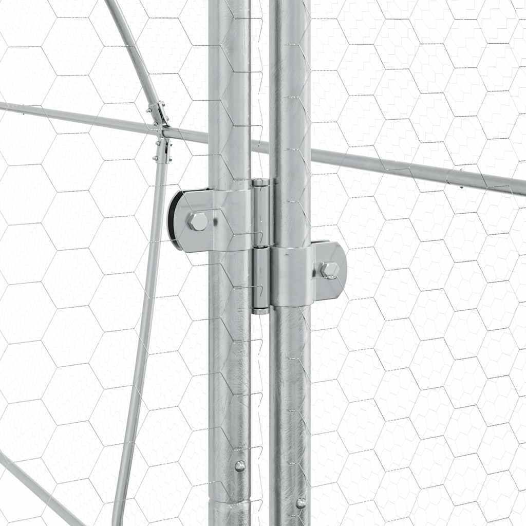 vidaXL Klietka pre kurčatá strieborná 400x105x182 cm Obrázok produktu 6