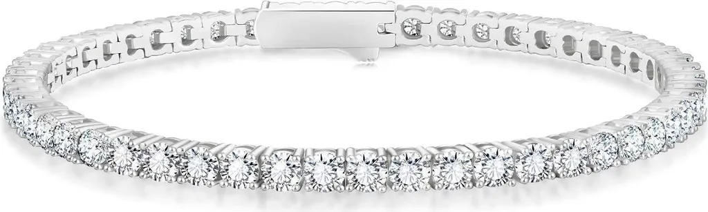 Bracciale Tennis Argento e Zirconi 3mm - Idea Regalo Donna Compleanno