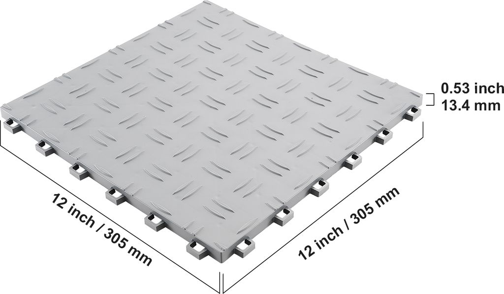 VEVOR garážové podlahové kování, 305 x 305 x 13,4 mm, sada Obrázek produktu 8