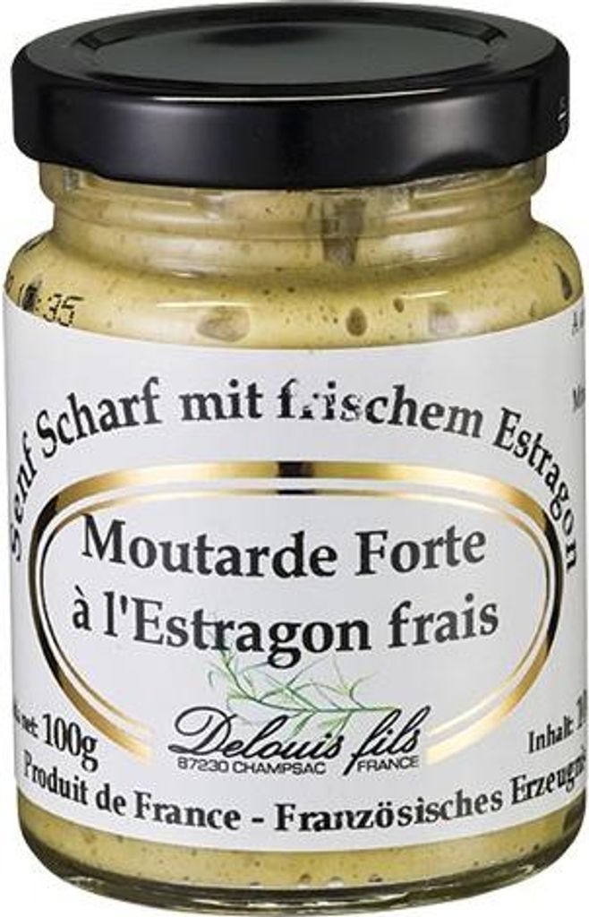 Delouis Moutarde Forte à lŽ Estragon Senf mit Estragon Produktbild 