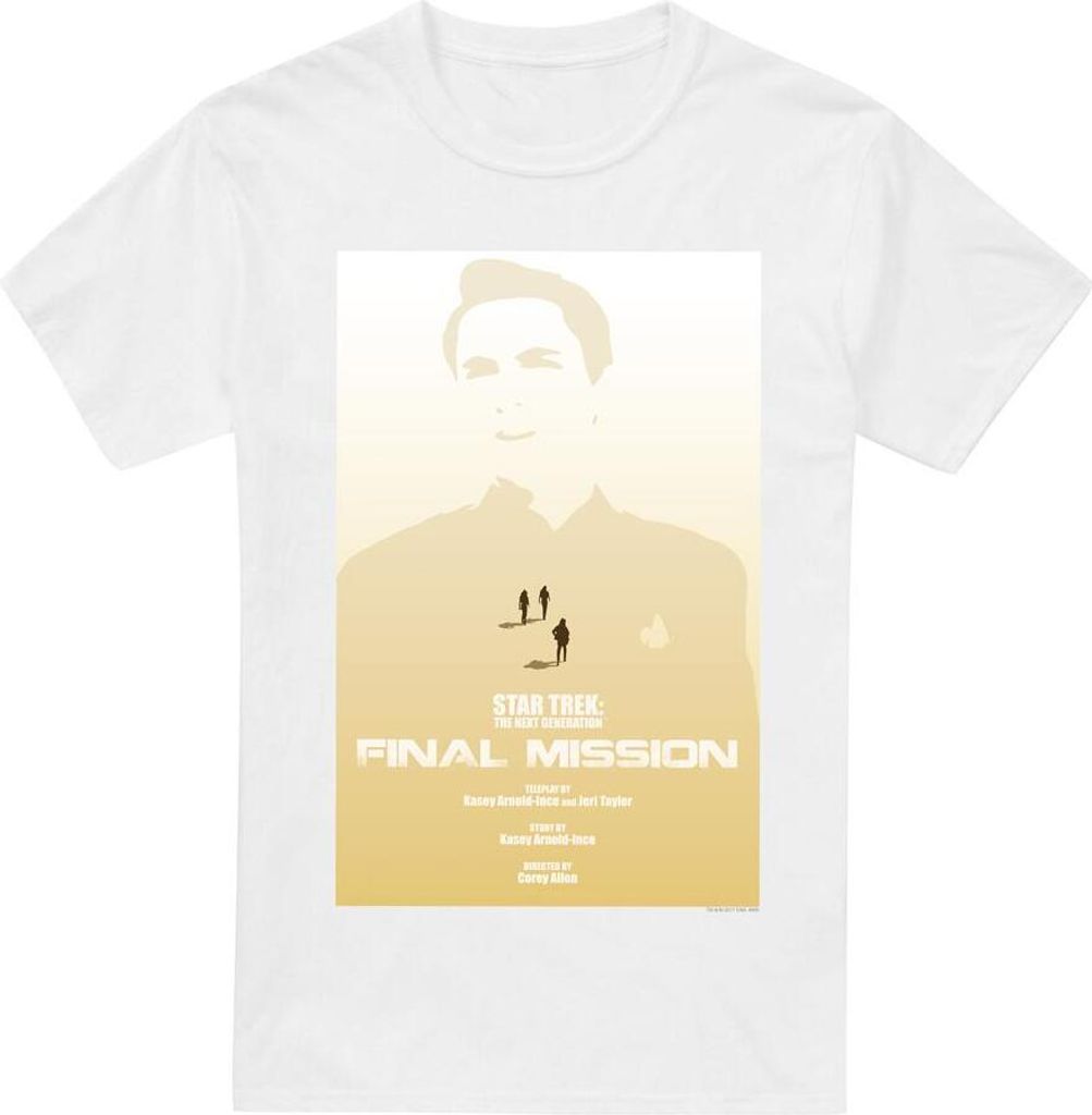 Star Trek - "The Next Generation Season 4 Episode 9" T-Shirt für Herren TV5307 (XXL) (Weiß)